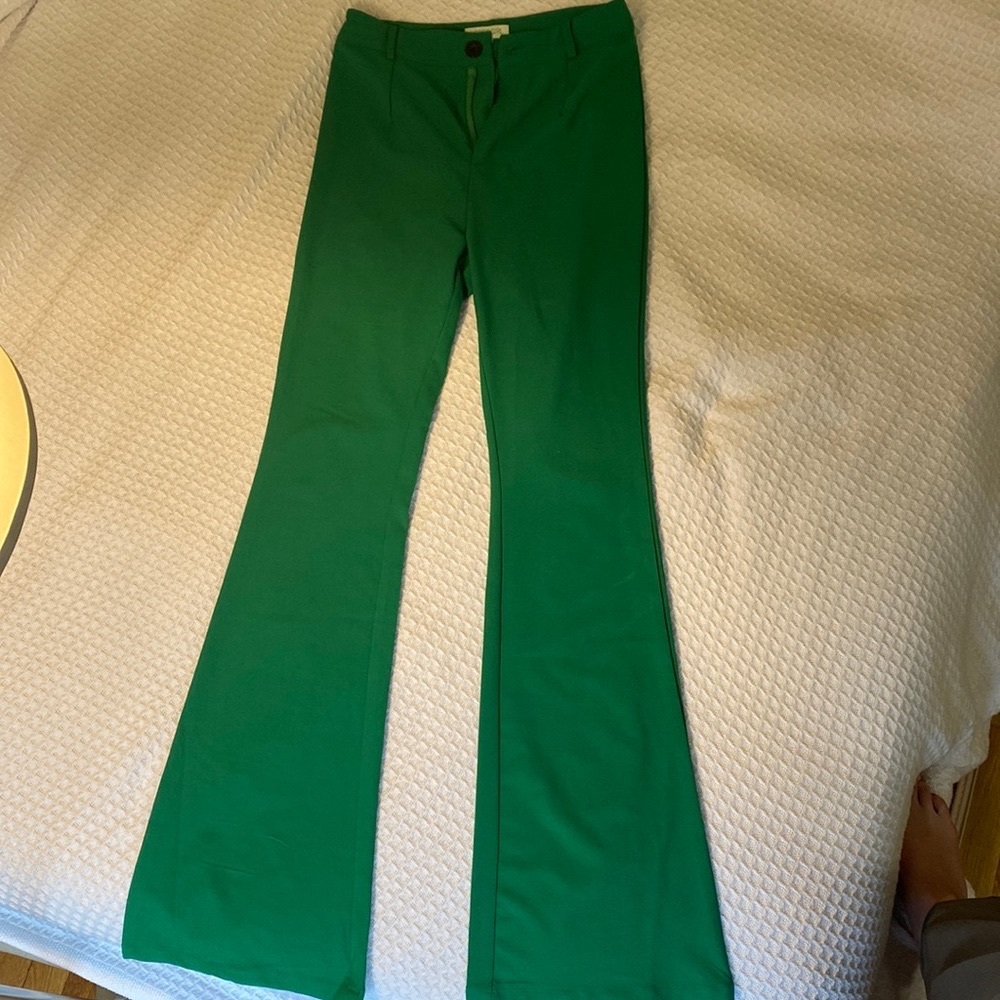 Verge Girl stretchy bright green pants, size AU 8 (US small)